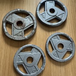 Weight plates 10 lbs and 25 lbs