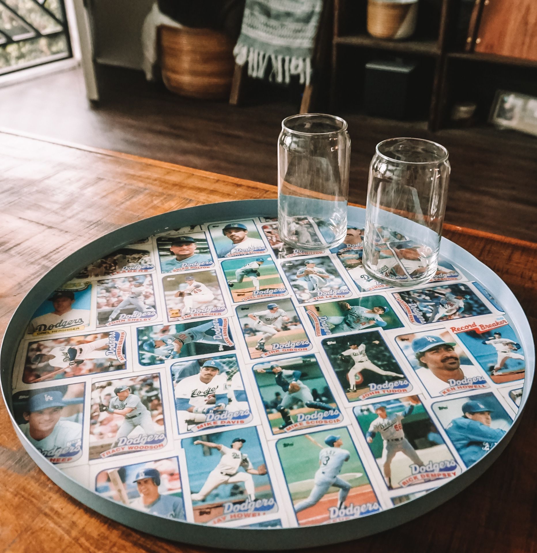 Los Angeles Dodgers 1988 World Series Table and Drink Tray