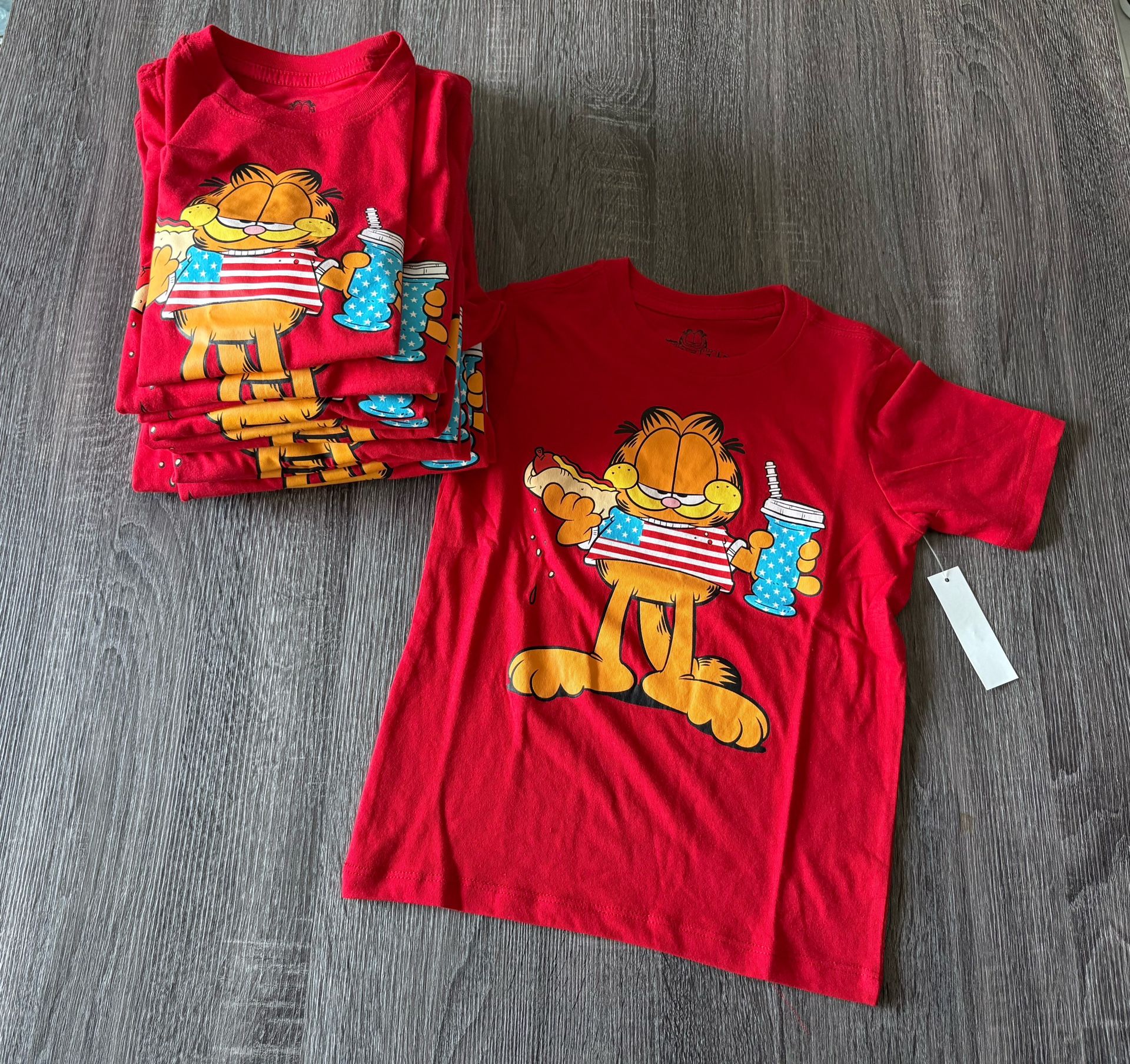Garfield boys shirts small medium large extra large
