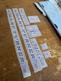 Gary Turner BMX custom  sticker decals.
