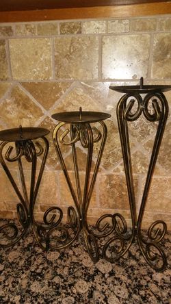 Set of candle holders