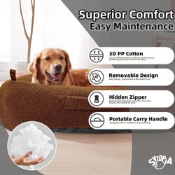 Brown Sytopia Dog Bed Small for Dogs or Cats up to 35 Pounds