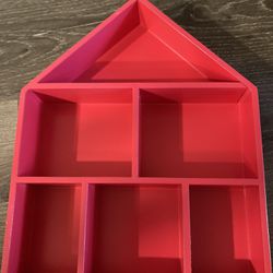 Small Pink House Shelf 