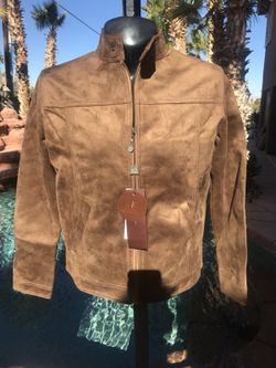 New suede Leather Jacket with tags size S