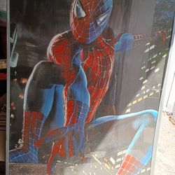 Original 2002 SPIDER-MAN Movie Poster 40x27 Hershey’s Promo - Framed - Tobey Maguire
