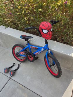 Kids Beginner Spiderman Bike