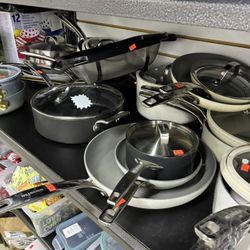 GreenPan and KitchenAid Cookware Pots and Pans used 