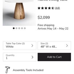 Mellonia Round Marble Dining Table