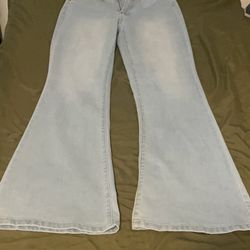 Wide Leg Light Blue Jeans