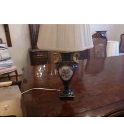 Lindner Handarbeit Echt Germany COBALT BLUE LAMP- Rare Gorgeous 23" Tall