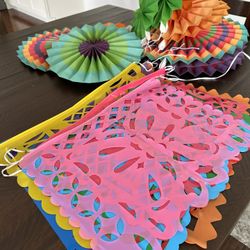 Fiesta Party Decorations (Banner and Fans)