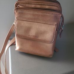 Fossil Leather Crossbody Bag