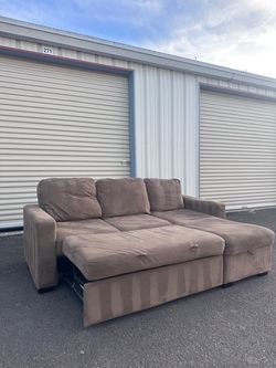 🛋️ Brown Sleeper Sofa | COUCH+DELIVERY $450