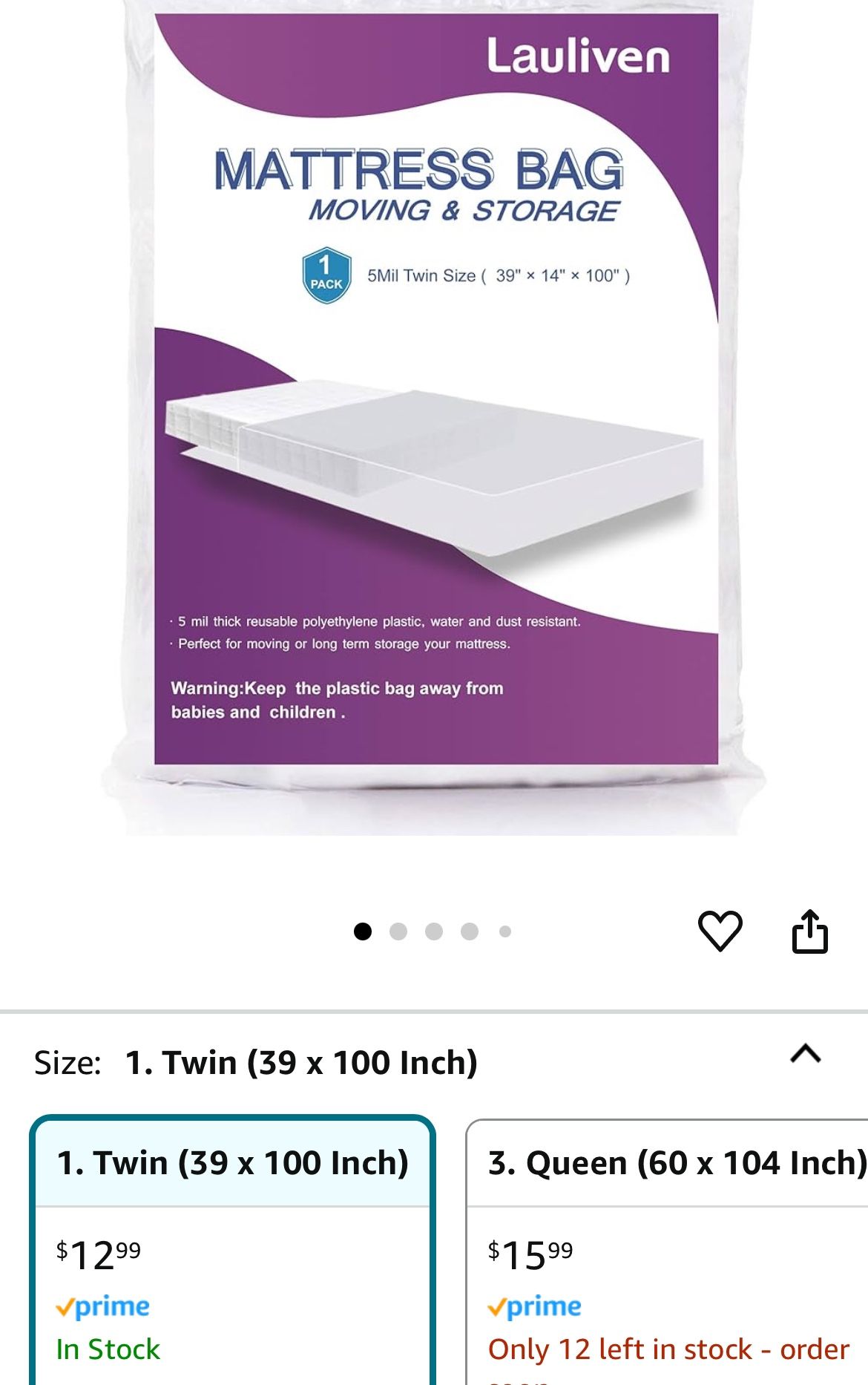 Lauliven Mattress Bag Twin Size