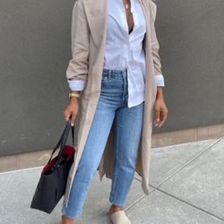 ZARA FLOWY TRENCH COAT