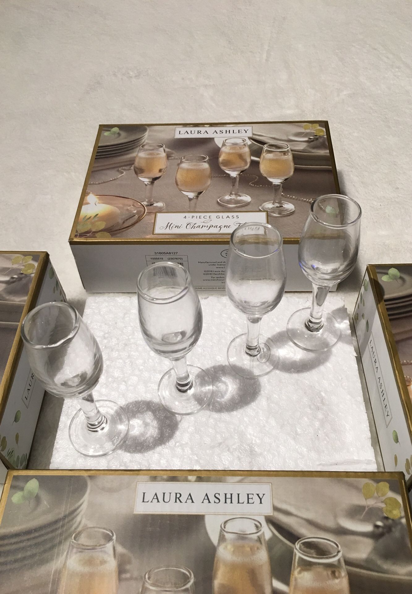 LAURA ASHLEY - MINI CHAMPAGNE FLUTES.