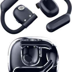 Open Ear Headphones, 80H Playtime Air Conduction Earbuds w/Fast Charging, 16mm Hi-Fi Audio Drivers, Physical Buttons, ENC Mic, IPX5 Waterproof, Blueto