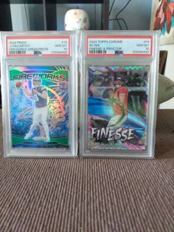 PSA Gem Mint 10 Pair JJ McCarthy And Bo Nix (RC)