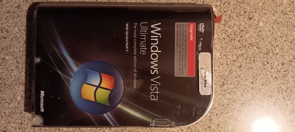 Microsoft Windows Vista Ultimate Full 32 Bit & 64 Bit DVDs. Upgrade. New Condition. 