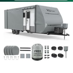 New RV Cover, Extra Thick Travel Trailer Cover, Durable Camper Cover Fits 27'-30'
