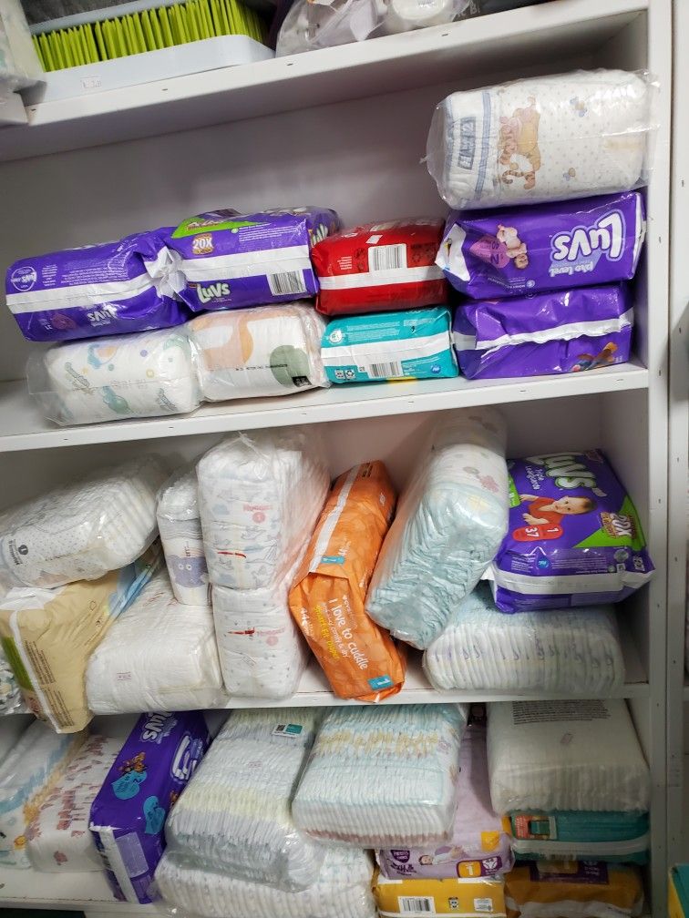 Baby Diapers Size N,1, & 2