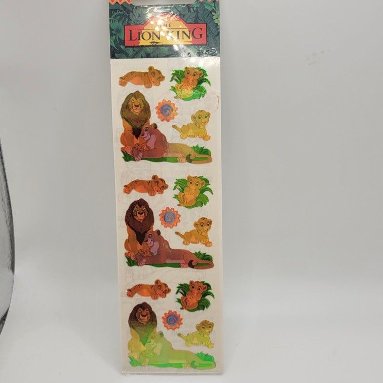 Vintage NOS Sandylion Mother Of Pearl Lion King Stickers Baby Simba