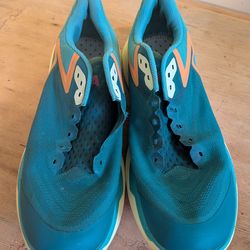 HOKA Zinal Trail Running Shoes Men's 12D Blue Lightweight Race Trail Runner