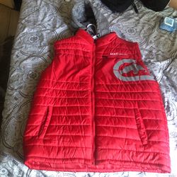 Ecko Puff Vest With Hood Sz Lg