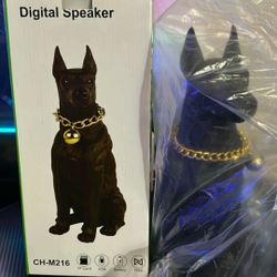 Large Doberman Dog Bluetooth speaker