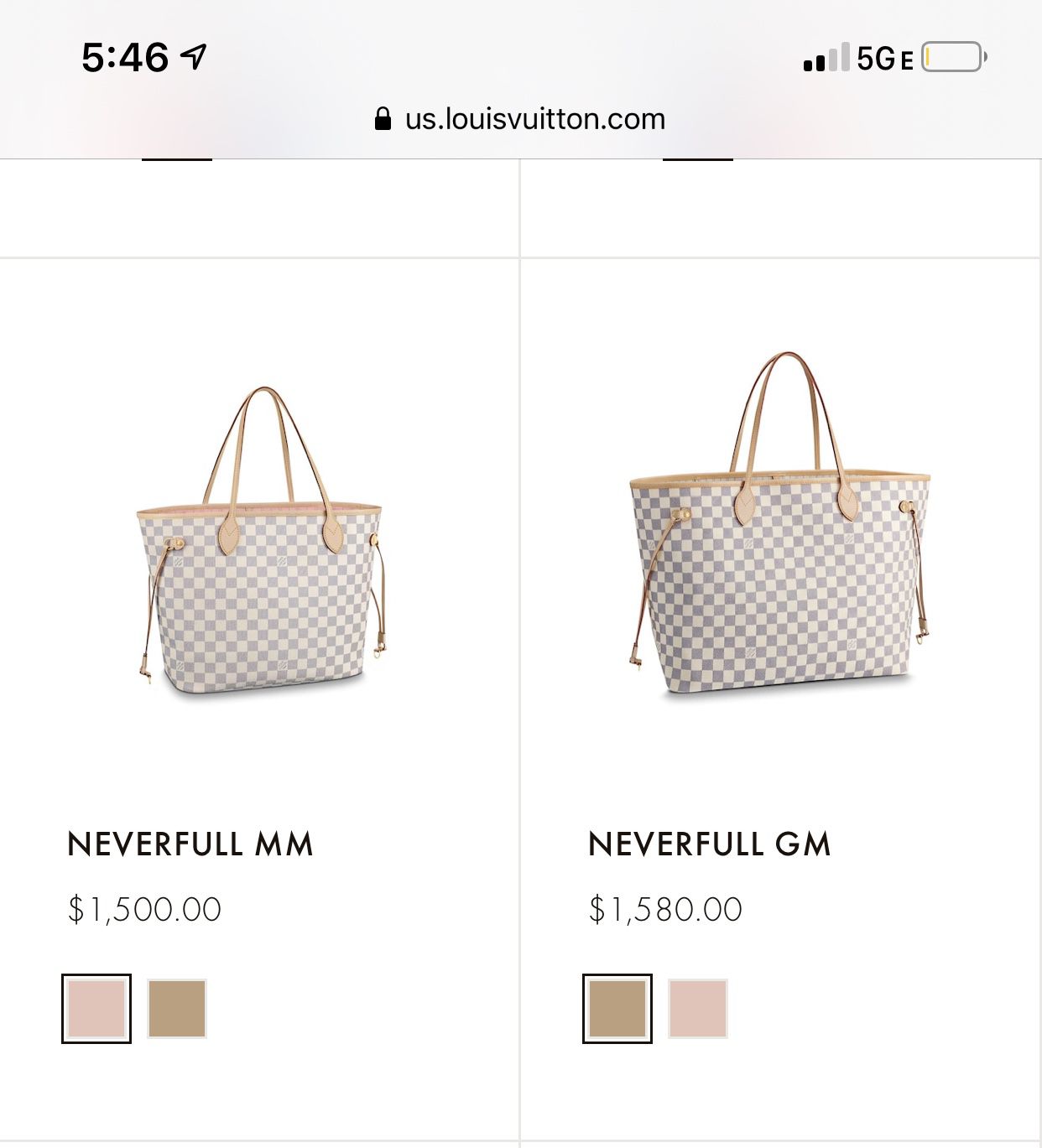 Neverful bag