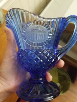 Spode blue Italian vintage piece with the white house on the front