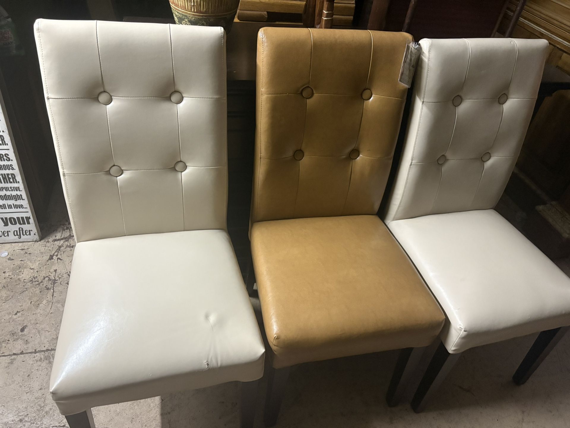 Pier1 Imports Faux Leather Chairs (Set Of 3)