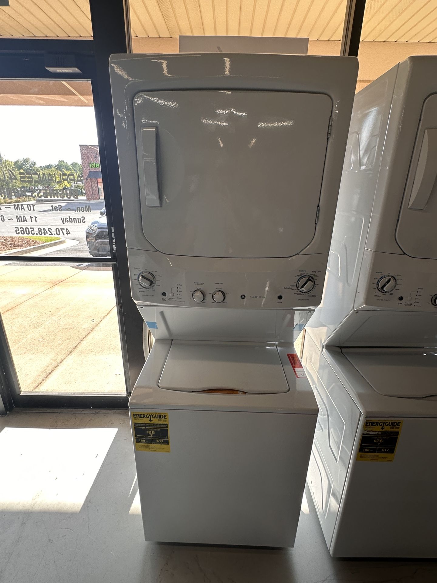 GE Stackable Washer And Dryer Laundry Center (GUD27ESSMWW, 6 Available)