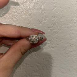 1/3 CT. T.W. Multi-Diamond Cushion Frame Crossover Shank Ring in 10K White Gold