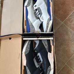 Vintage Jordan’s (2001) true blue & black cement 3s size 12.5 men
