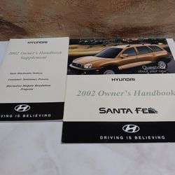 2002 Owners Handbook Santa Fe
