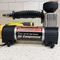pittsburgh air compressor 12 volt 100 psi