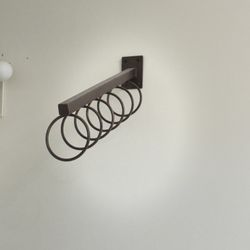 Wall Mount O in  brown Powder Coated Steel