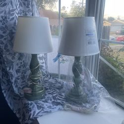 Vintage Green Lamps