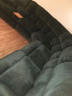 New Dark Evergreen Sleeper Sofa Sectional Free Delivery