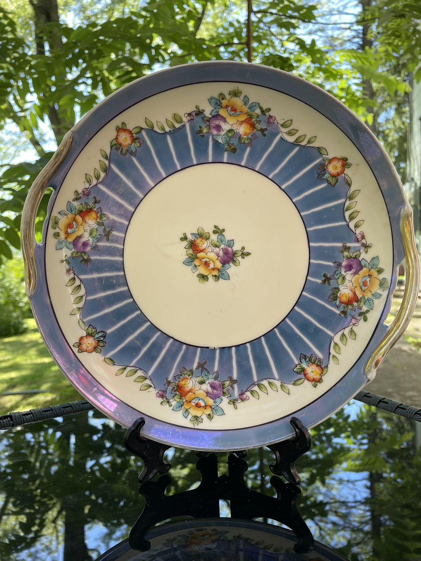 Beautiful Vintage 1920s Noritake Plate With Handles