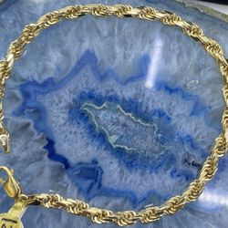 $1200 Yellow Gold Rope Bracelet