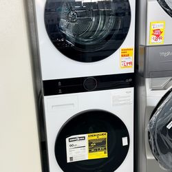 New LG 24” Wide Washer And Electric Dryer