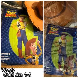 Kids woody Toy Story costume size 4-6 $15