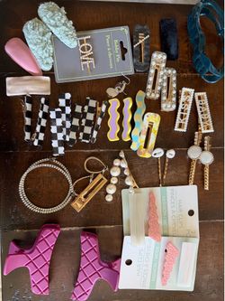 Variety Hair Clips & Accessories Lot