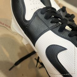 Nike Air Jordan 1 Low TD Men'(7.5)Panda White Black football cleats FJ6245-100