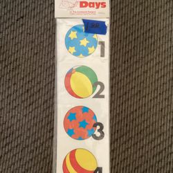 Brand New Beach Ball Calendar Days - 31 Pre-numbered Designs 