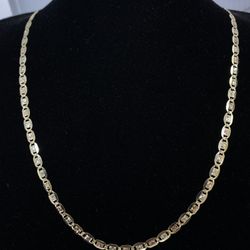$1750 Three Tone Yellow White And Rose Gold Valentino Chain Necklace