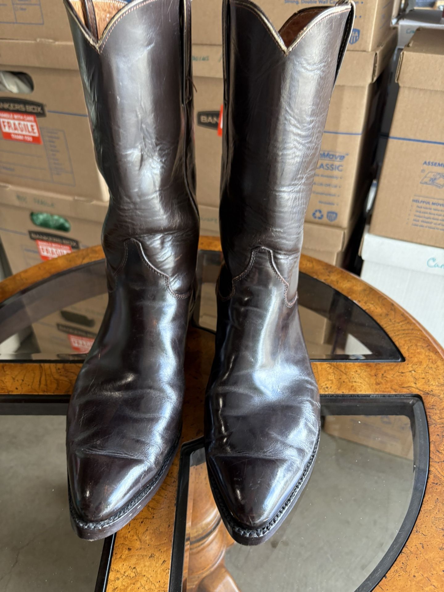 Justin Brand Men's Leather Cowboy Boots - Like New