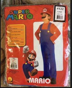 Halloween Costume-Mario. Size L(12-14)